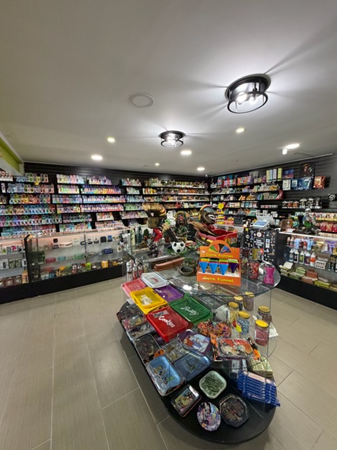 Exotic snacks and glass wall inside Pirate's Bay